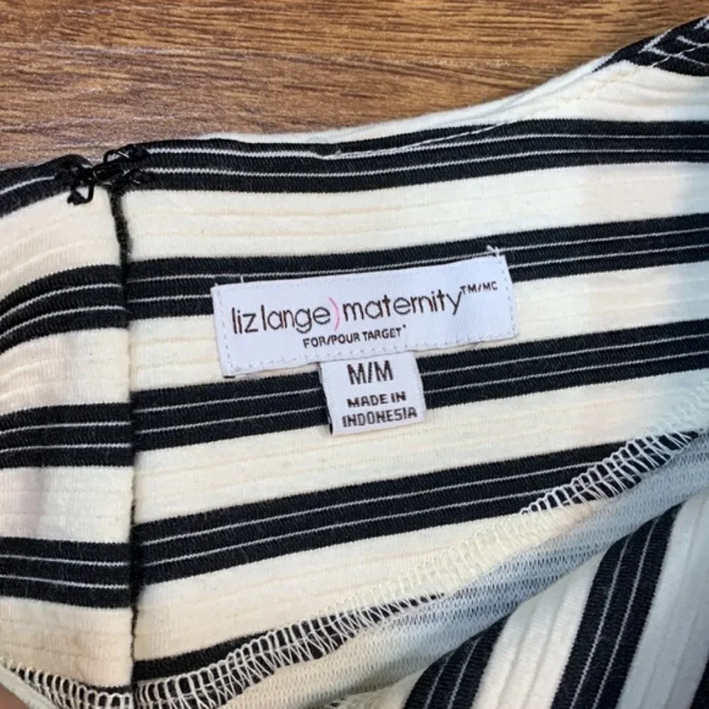 NWT Liz Lange Maternity Striped Dress - Size M - Picture 5 of 6